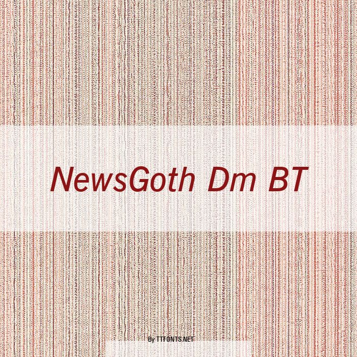 NewsGoth Dm BT example